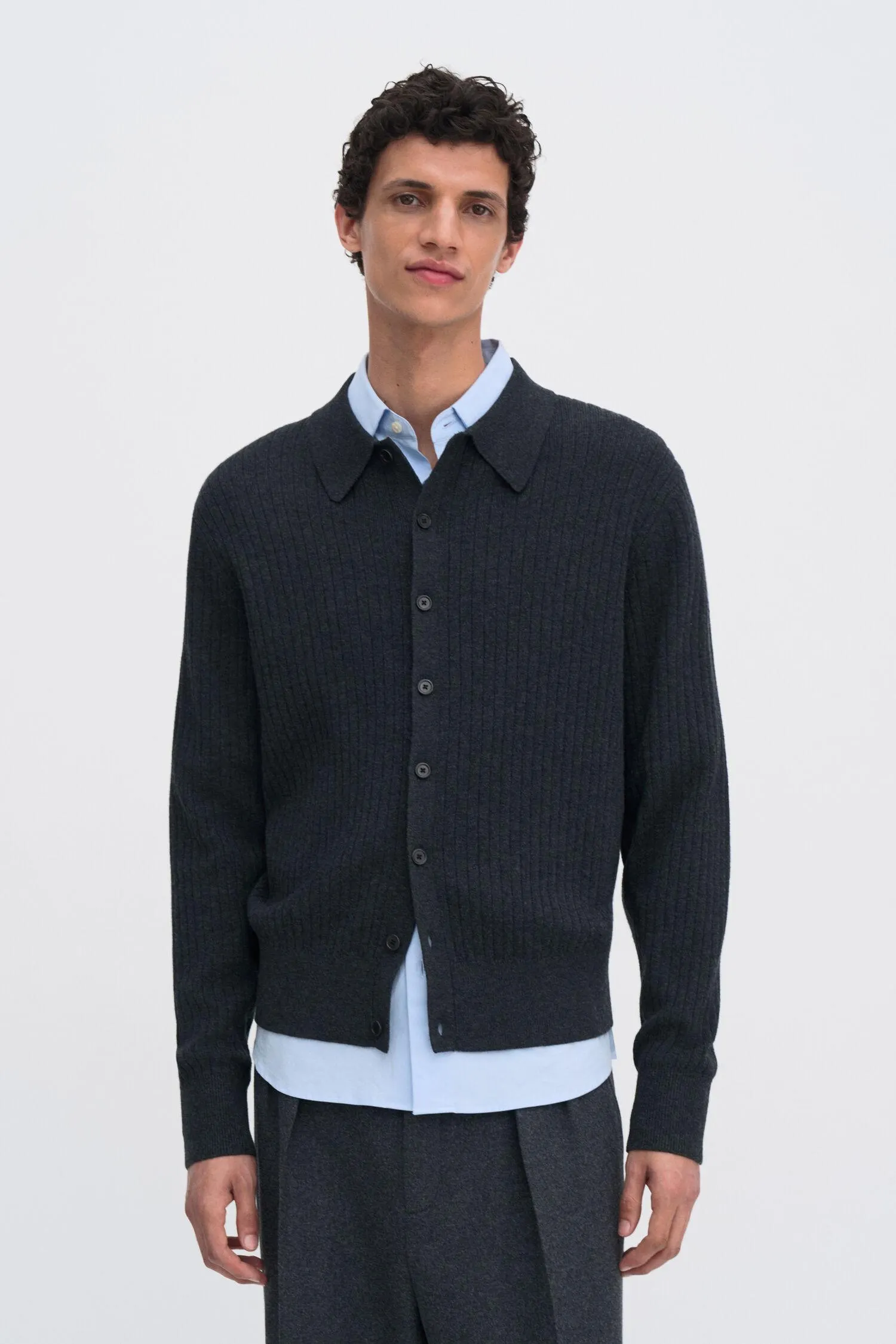 Cotton Merino Knit Shirt