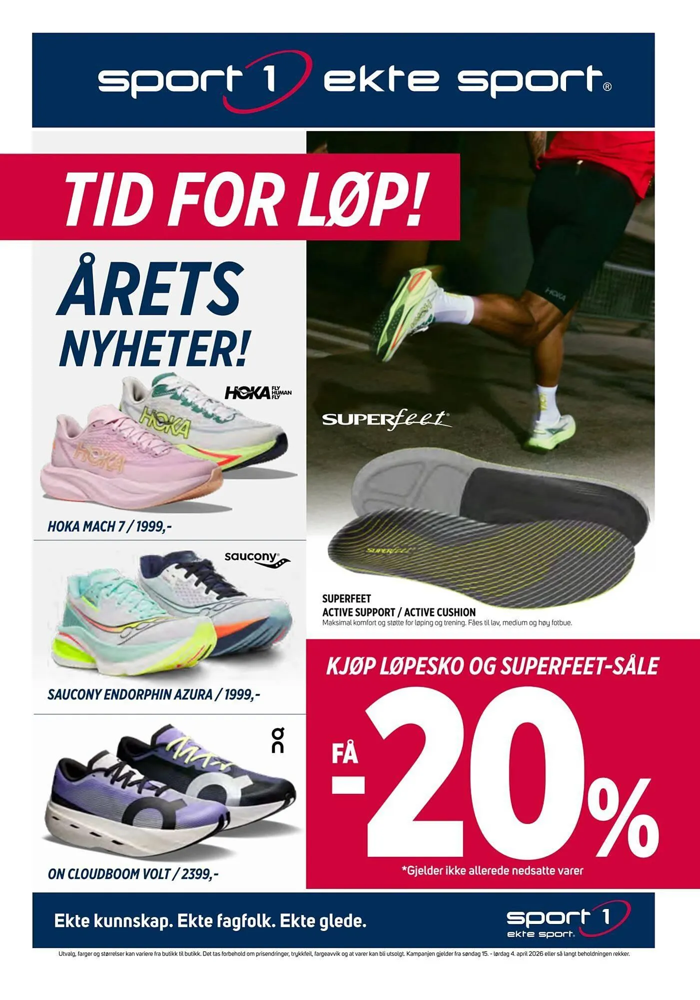 Sport 1 kundeavis fra 15. mars til 5. april 2026 - kundeavisside 1
