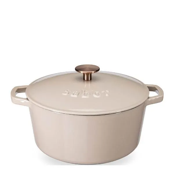 Støpejernsgryte 4,4L warm grey