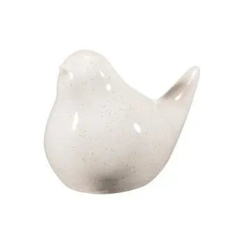 Dekor Fugl 9 cm, hvit