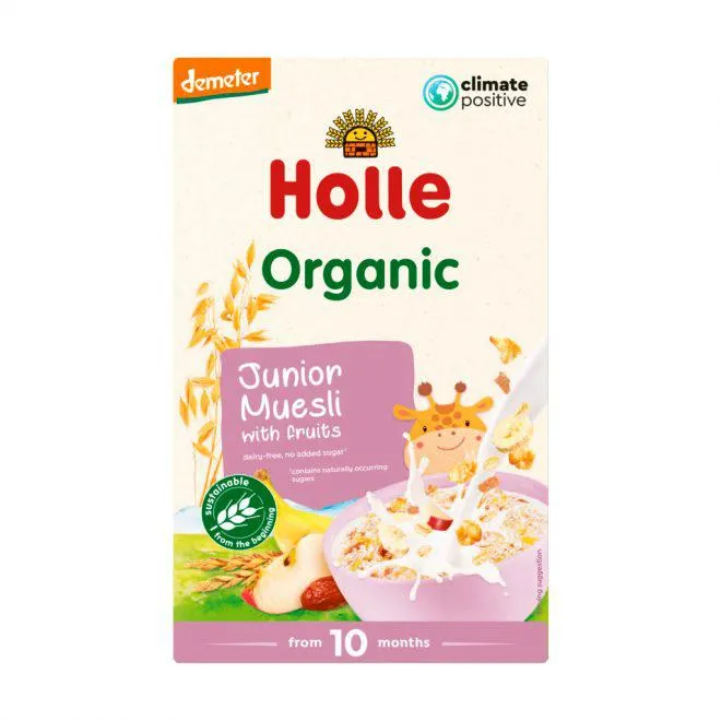 Holle økologisk fullkorn juinor musli med frukt 250 g