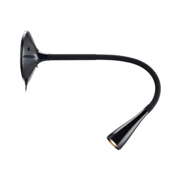 Vegglampe Snake 1l sort