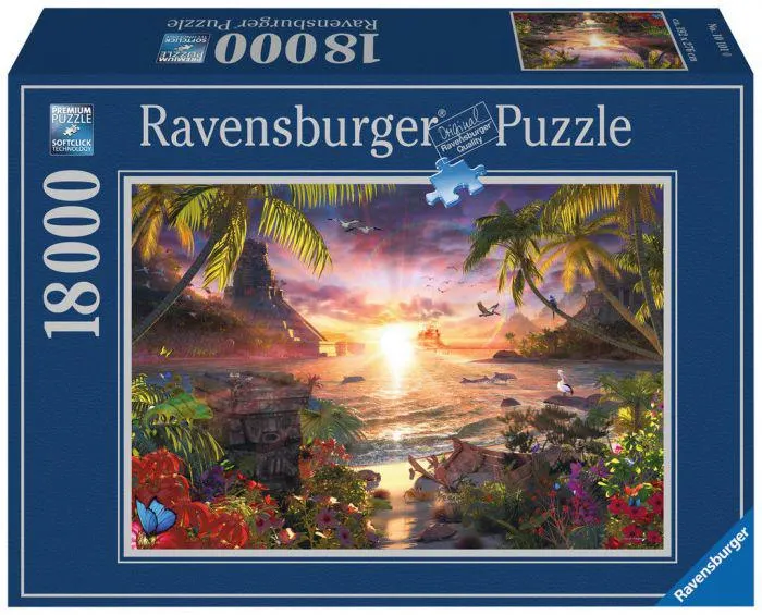 Ravensburger Puslespill 18000 Brikker - Solnedgang i Paradis