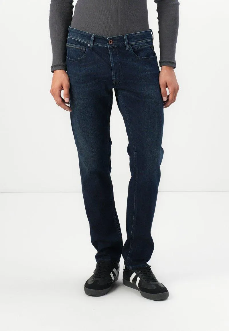 GROVER PANTS TOUCH - Jeans straight leg - dark blue