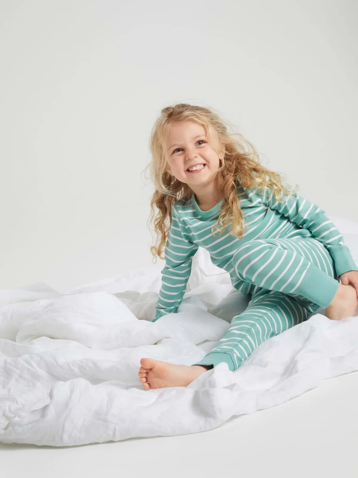 Langermet T-skjorte stripet