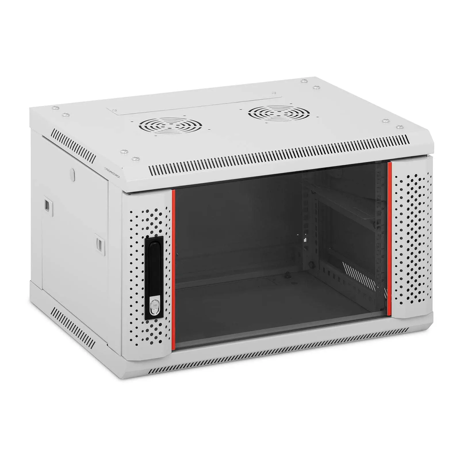 Rackskap- 19" - 6 U - låsbart - 60 kg - grå
