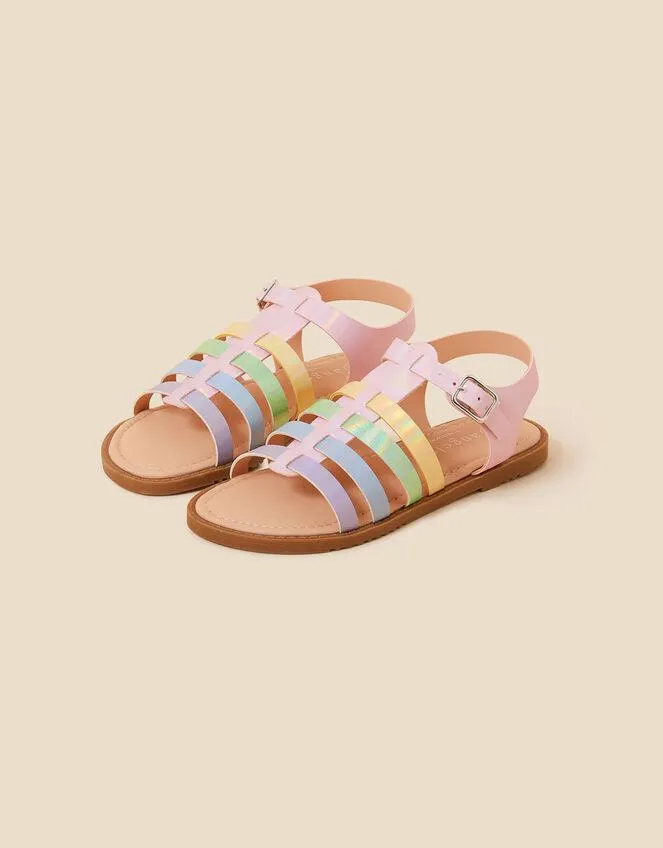 Girls Pastel Strap Gladiator Sandals Multi