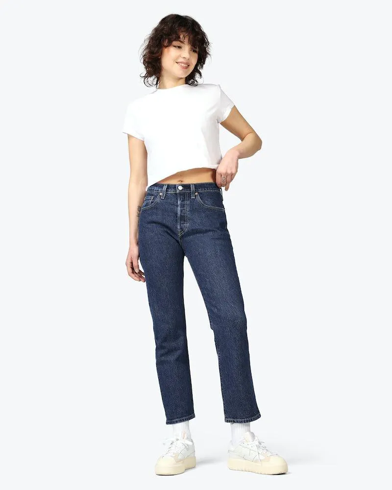 501® Crop Mørk Blå Jeans