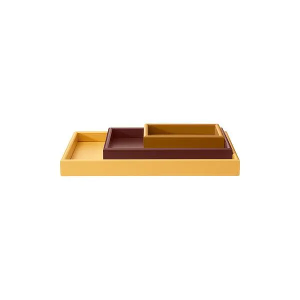 ARRANGE - Set of 3 Trays, ruby/amber/masala