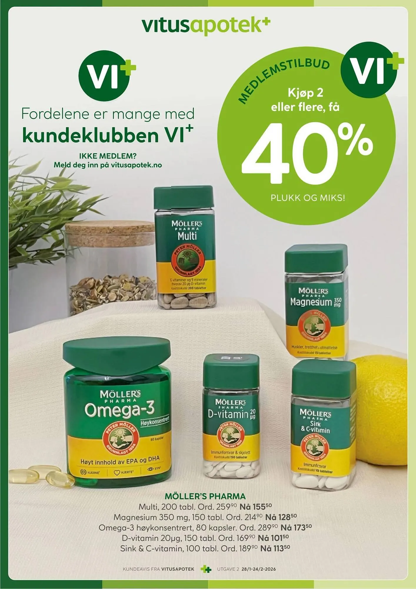 Vitusapotek kundeavis fra 28. januar til 25. februar 2026 - kundeavisside 2