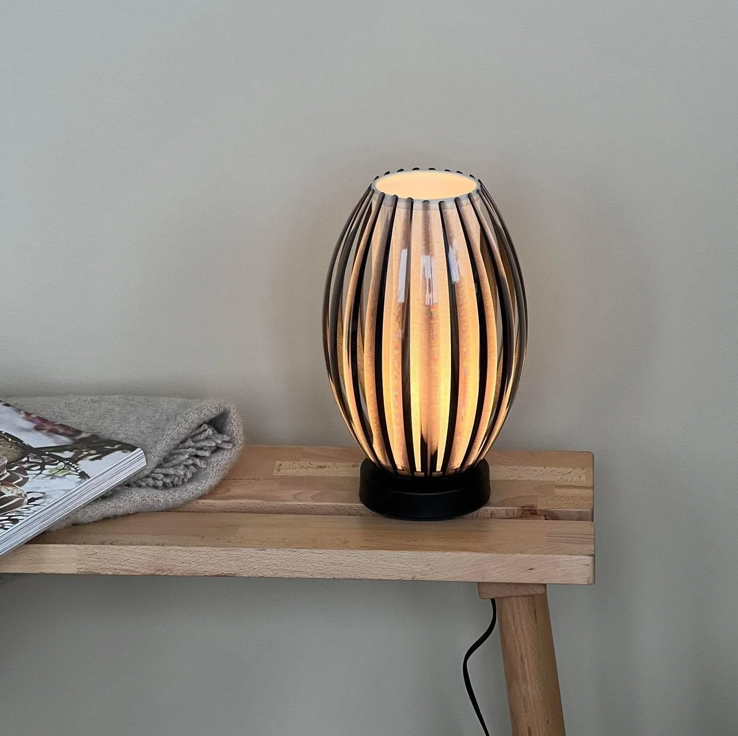 Calamaris II bordlampe Røykfarget 29 cm