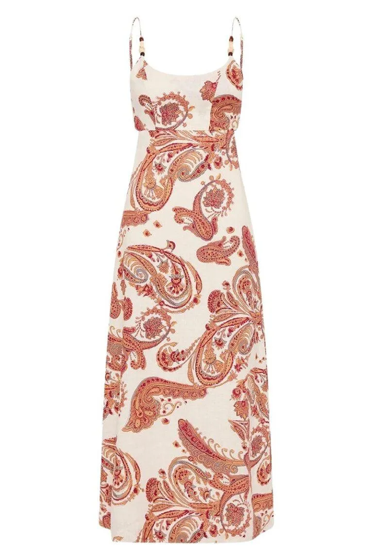 Regina Midi Dress – Flerfarget