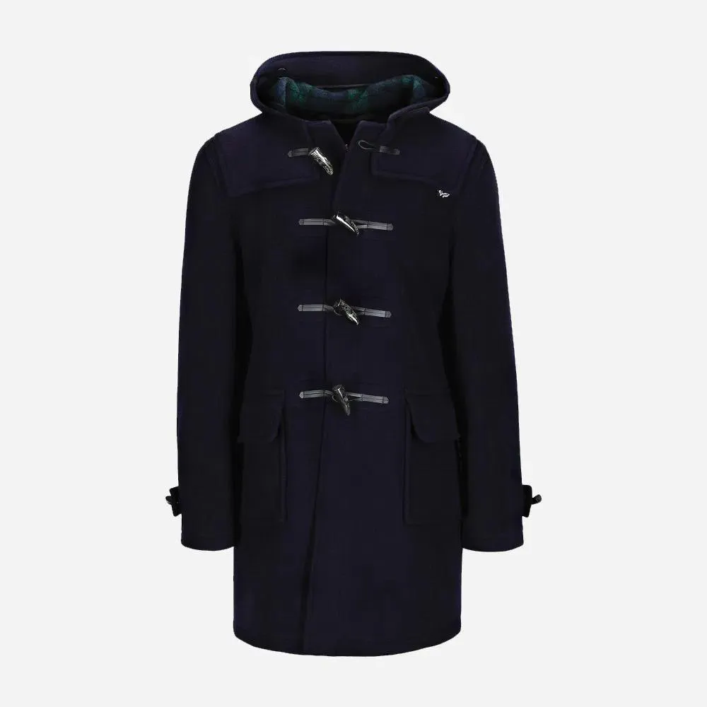Morris Duffelcoat - Navy/blackwatch