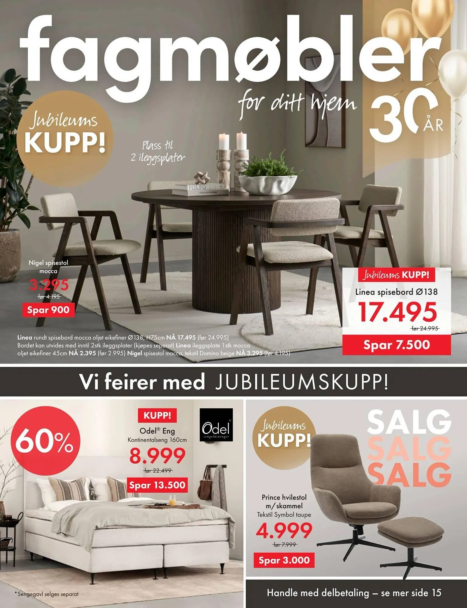 Fagmøbler kundeavis fra 1. april til 1. mai 2026 - kundeavisside 1