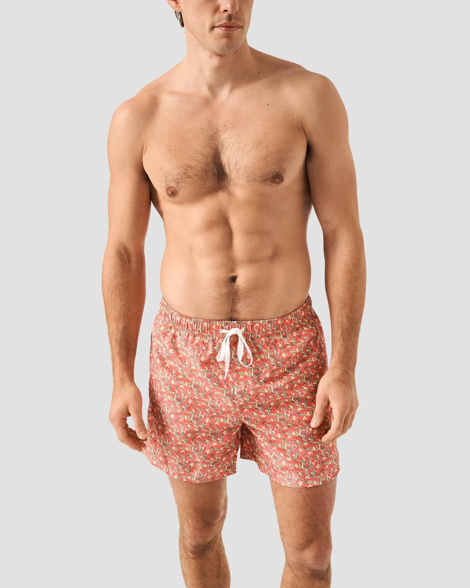 Red Banana Print Swimming Shorts