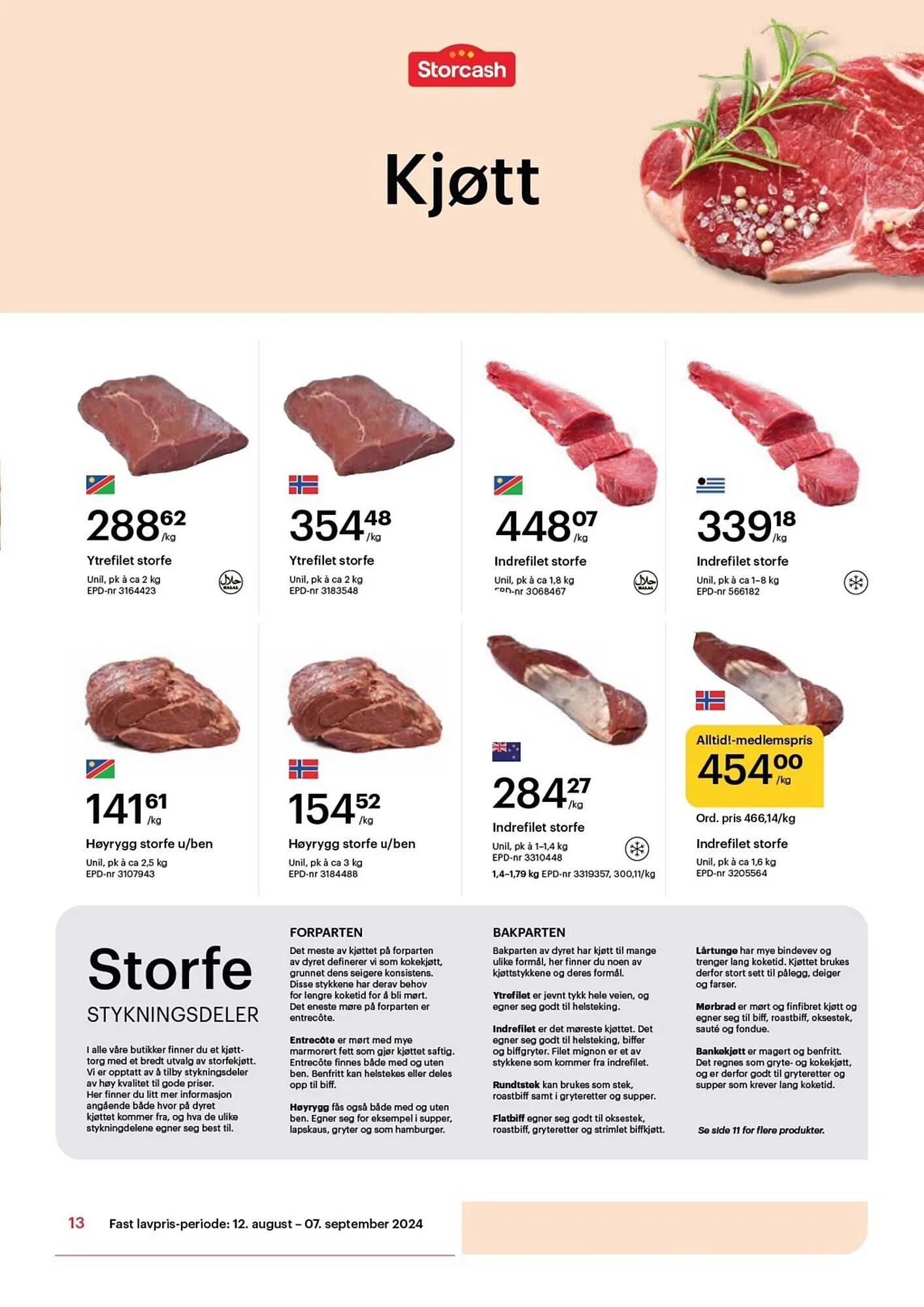 Storcash Kundeavis fra 26. august til 7. september 2024 - kundeavisside 13
