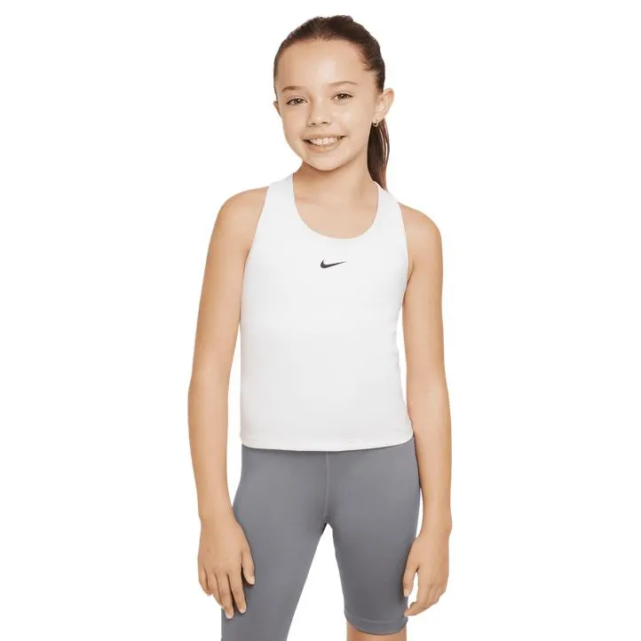 Nike Dri-FIT Swoosh Tank Bra, treningssinglet junior, Hvit