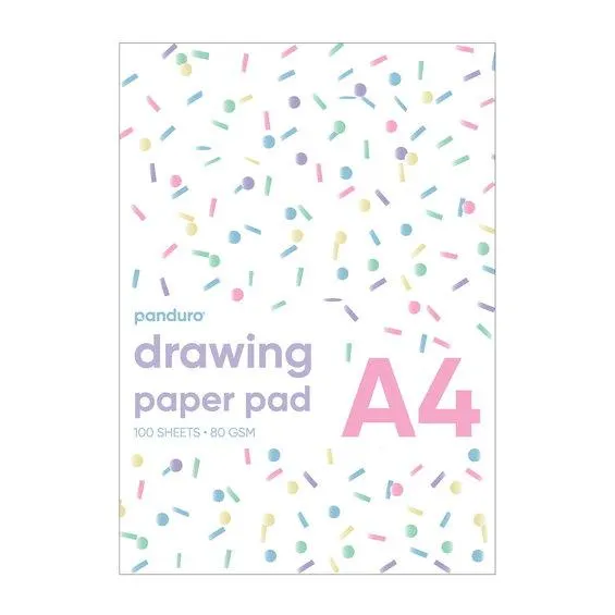 Tegneblokk for barn A4 (210×297 mm) med 100 ark, 80 g/m²