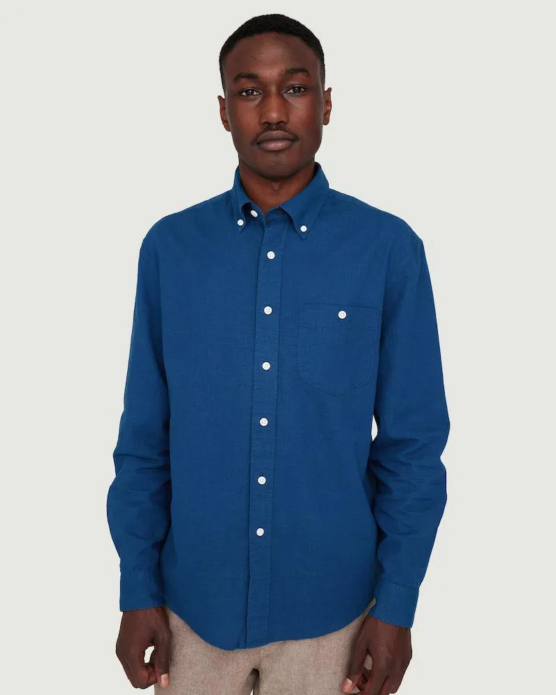 Langermet skjorte i linblanding