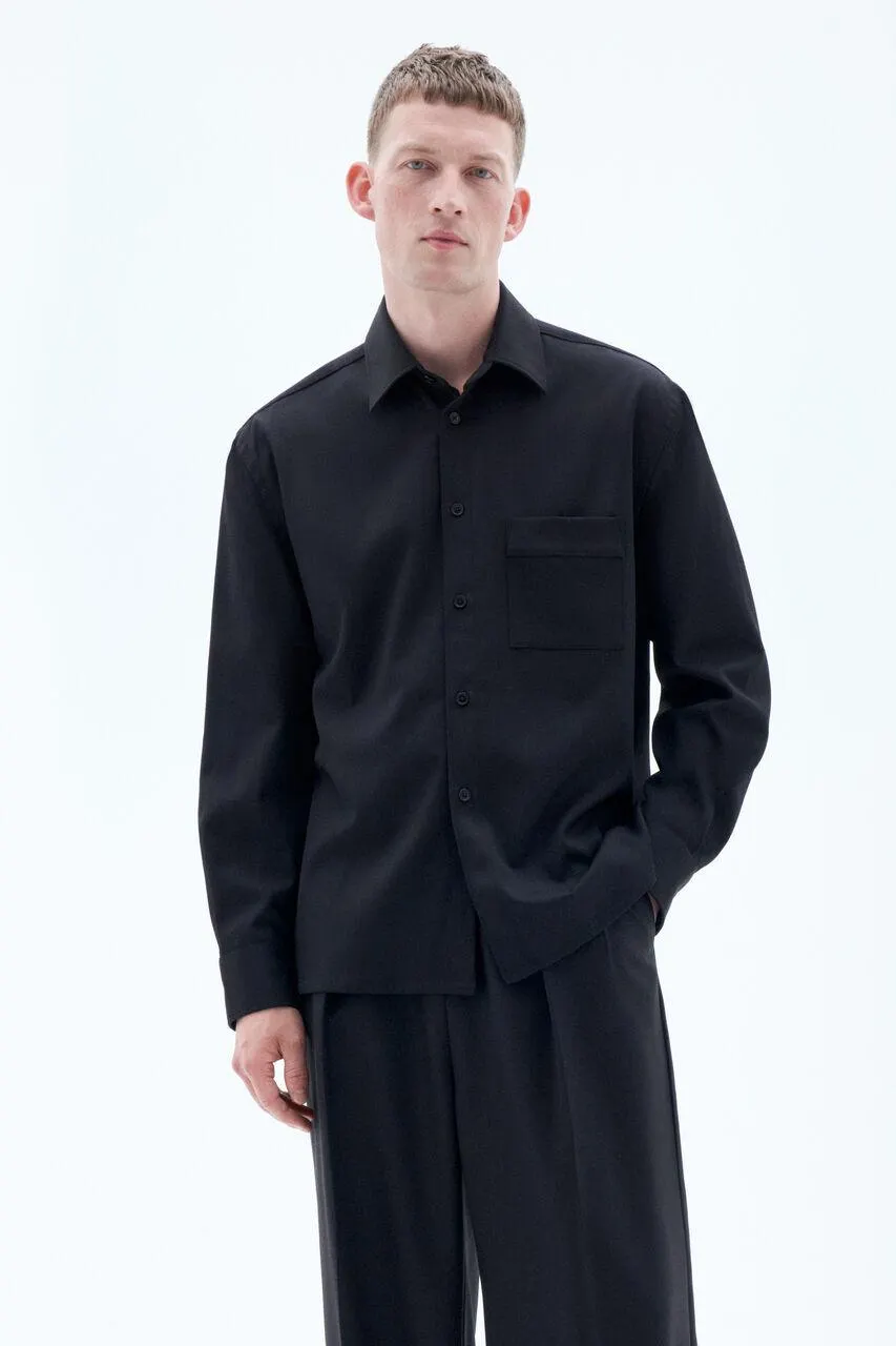 Boxy Wool Twill Shirt
