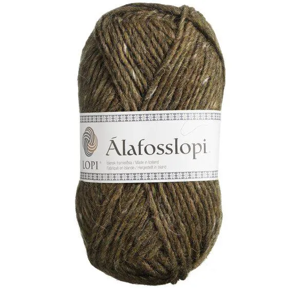 Garn Istex Alafosslopi 100 g olienvgrønn – 1230 Highland green