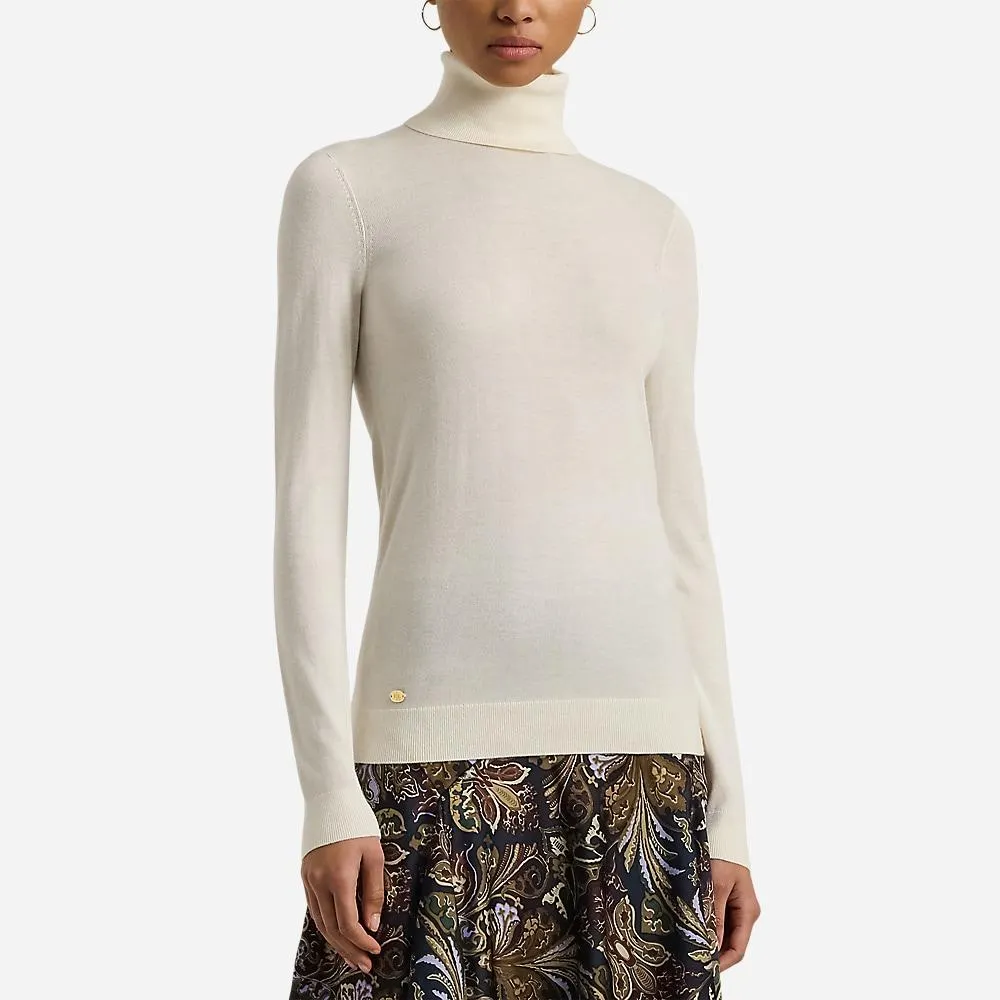 Silk-Blend Turtleneck Sweater - Mascarpone Cream