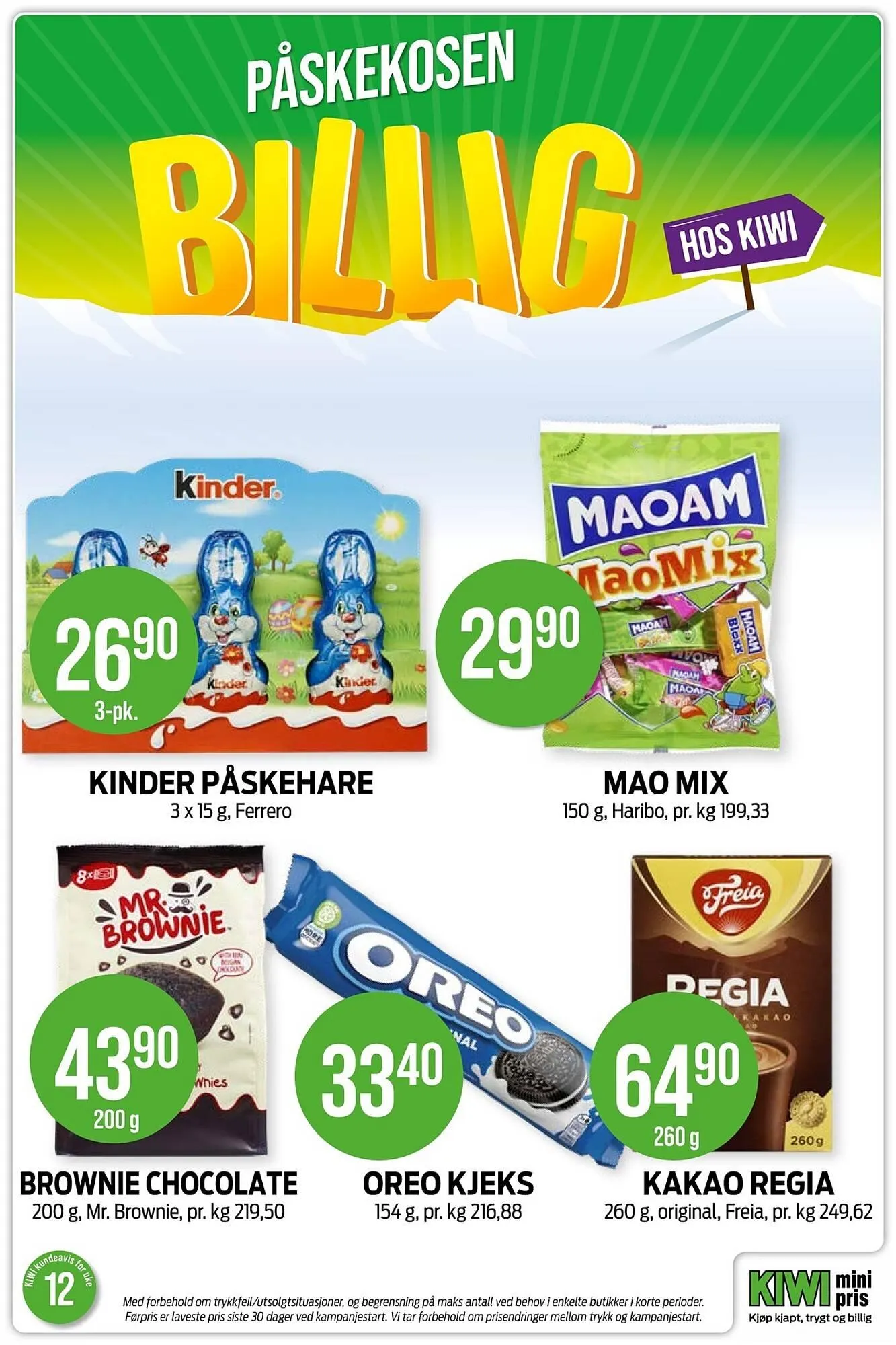 Kiwi kundeavis fra 16. mars til 22. mars 2026 - kundeavisside 30