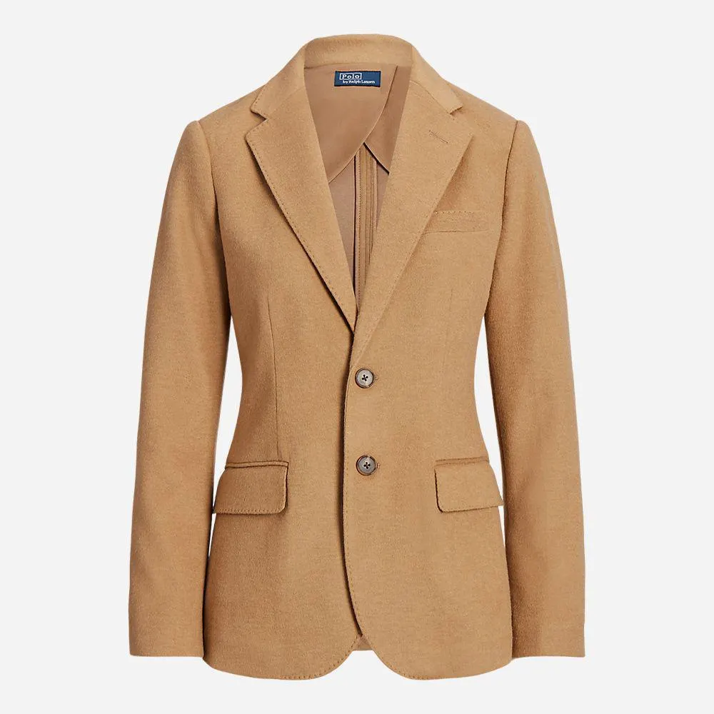 Brushed Wool-Blend Blazer - Polo Camel