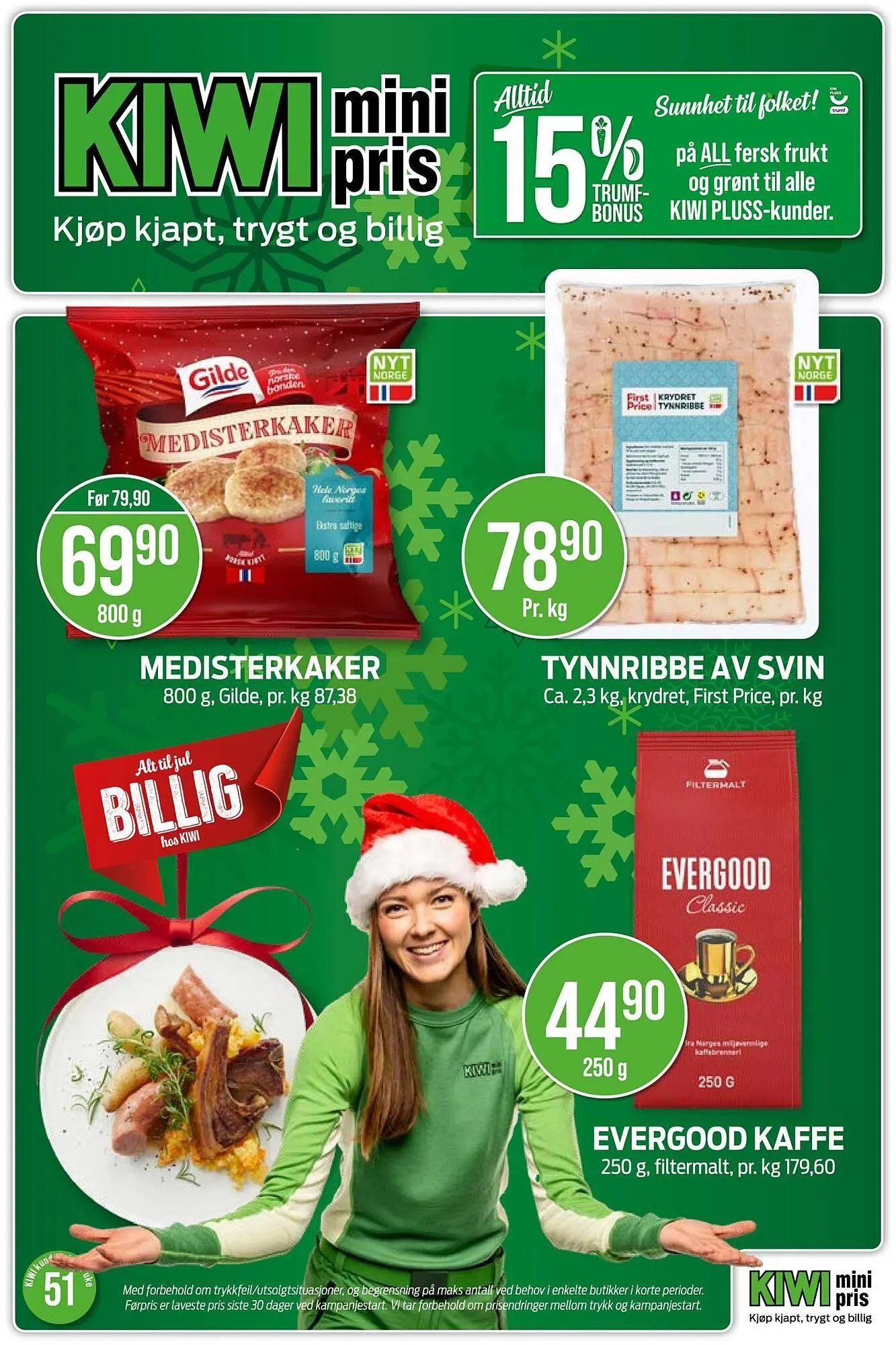 Kiwi kundeavis fra 15. desember til 22. desember 2025 - kundeavisside 1