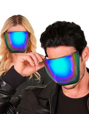 Futuristisk Ansiktskjold/Briller med Speillinse