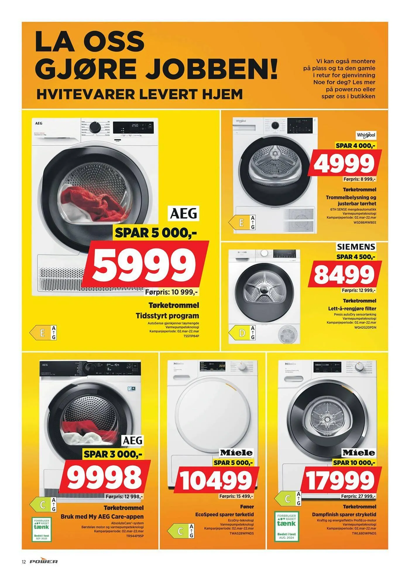 POWER kundeavis fra 2. mars til 8. mars 2026 - kundeavisside 12