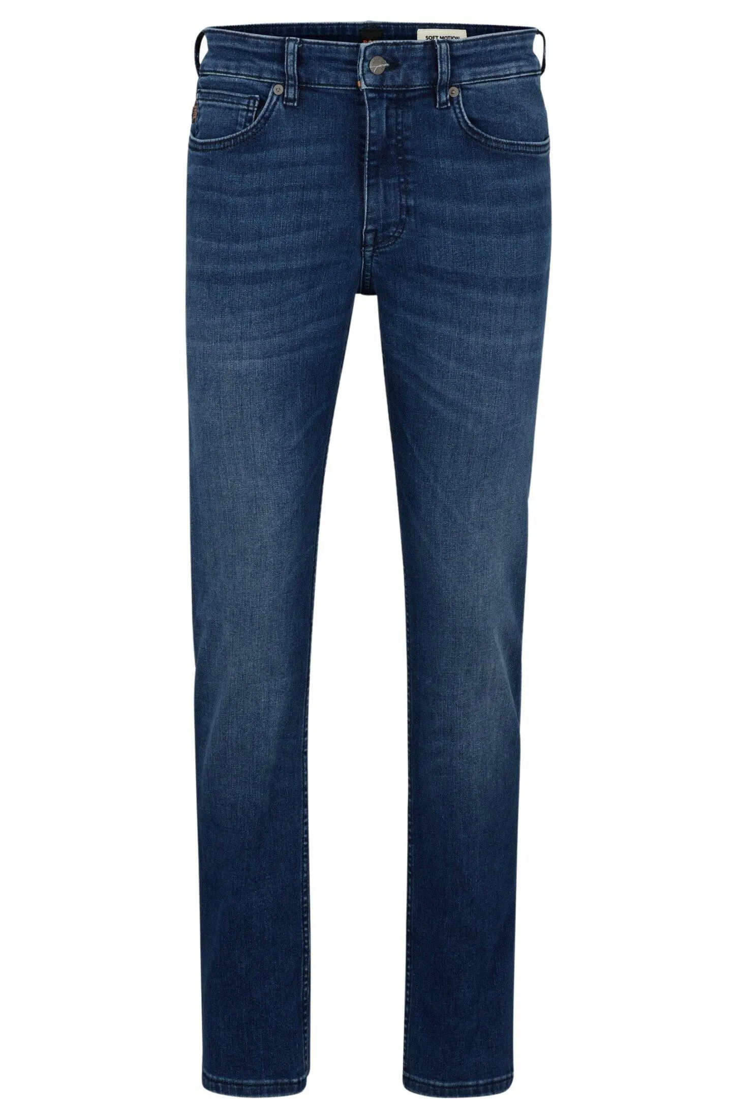 Slim-Fit Jeans In Dark-Blue Super-Stretch Denim – Mørkeblå