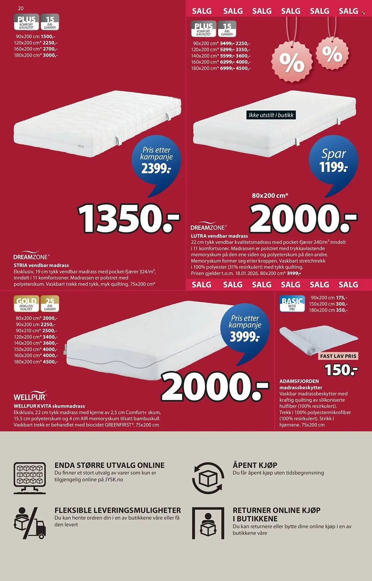 JYSK kundeavis fra 24. desember til 10. januar 2026 - kundeavisside 20