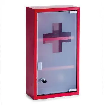 MEDISINSKAP ZELLER 25X12X45CM RØD