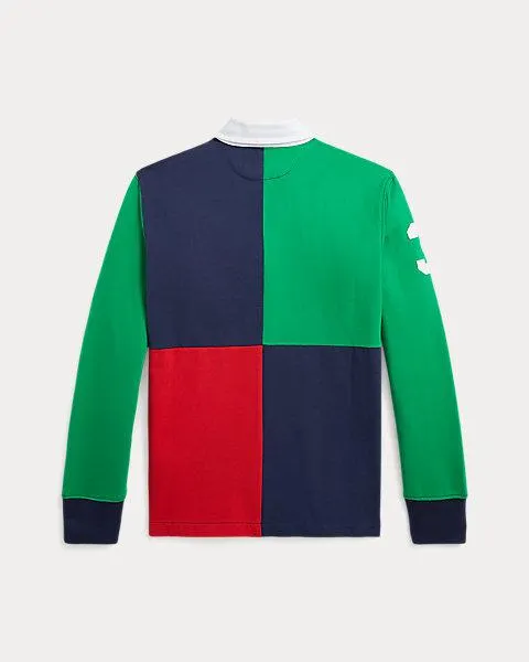 Colour-Blocked Cotton Jersey Rugby Shirt