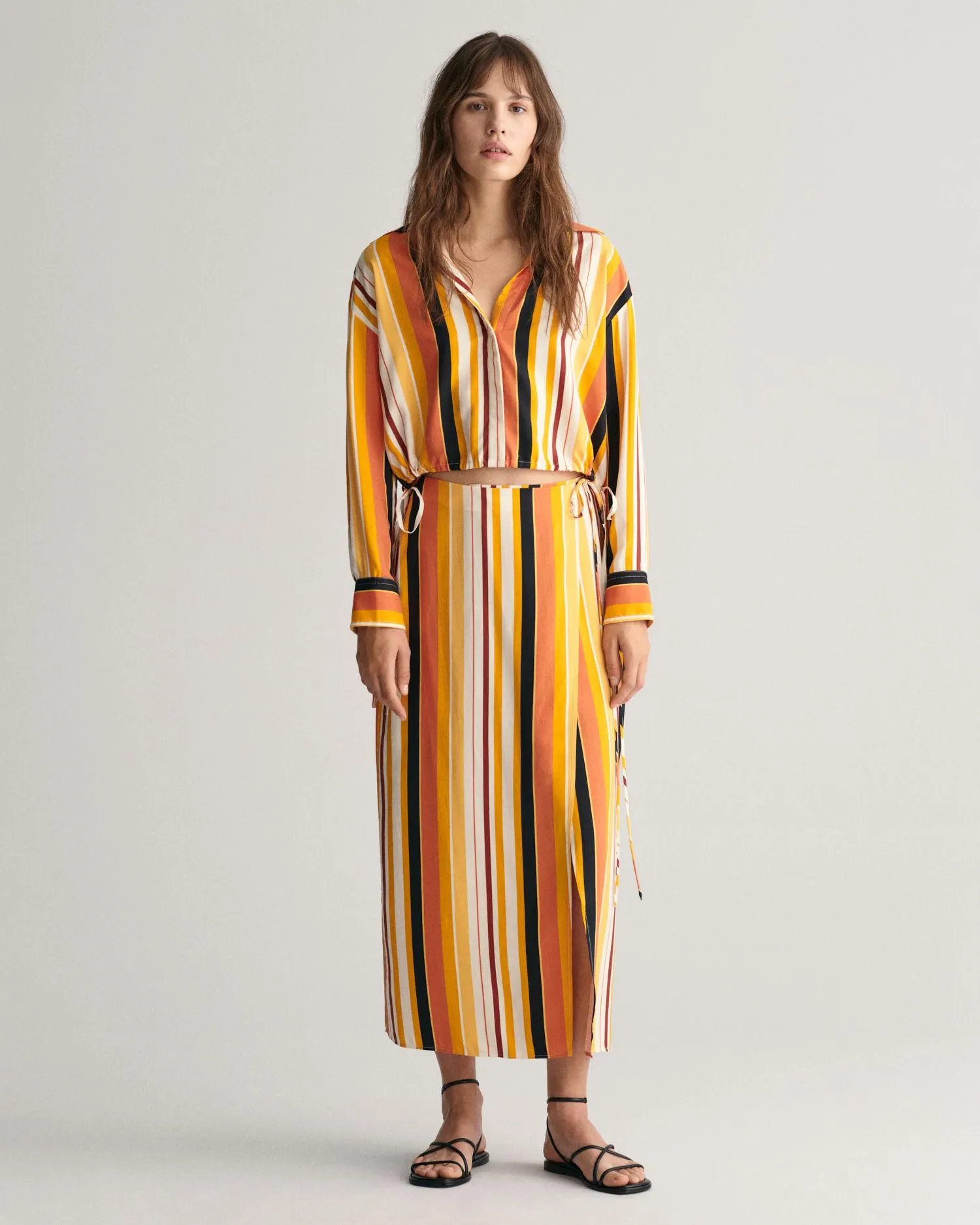 Stripete omslagsskjørt