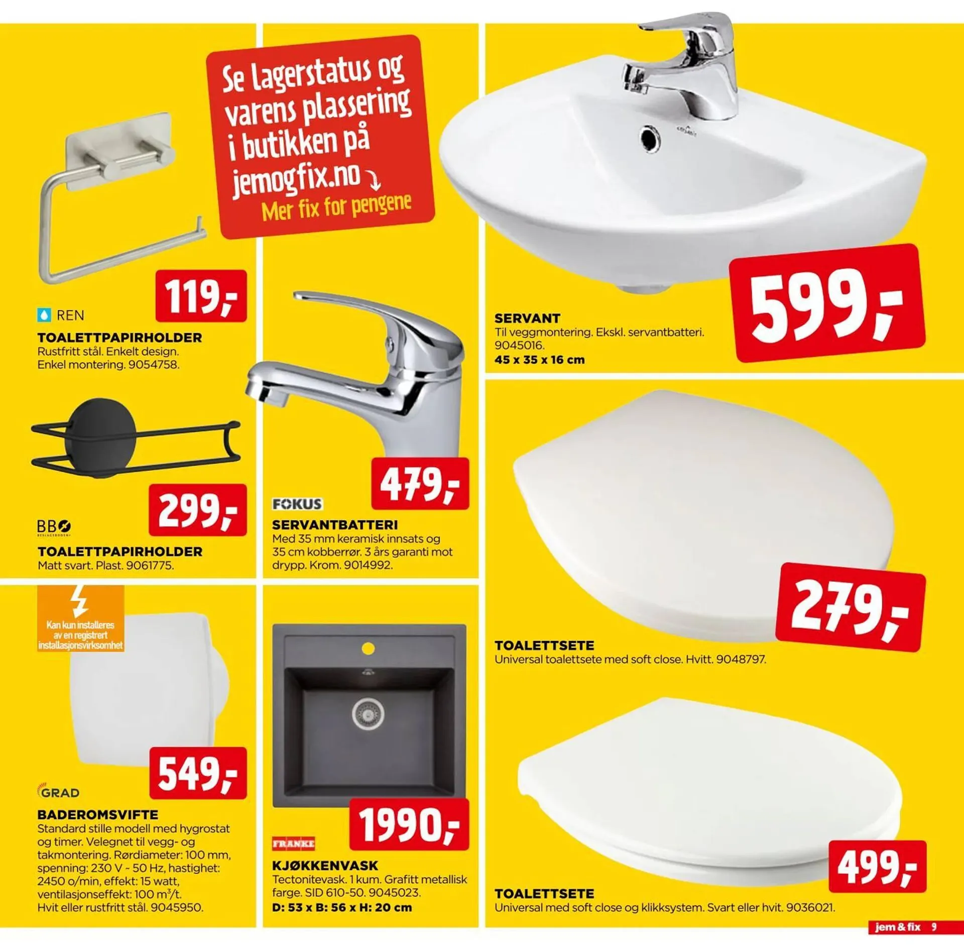 Jem & fix kundeavis fra 15. mars til 22. mars 2026 - kundeavisside 9