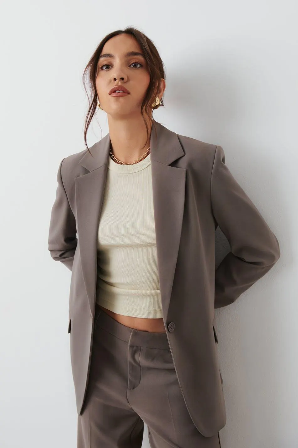 Straight regular blazer