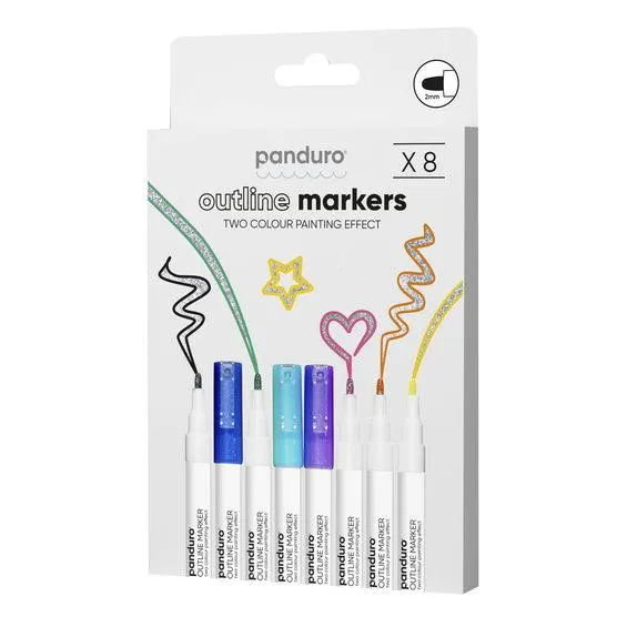 Panduro Outline markers 8 stk.