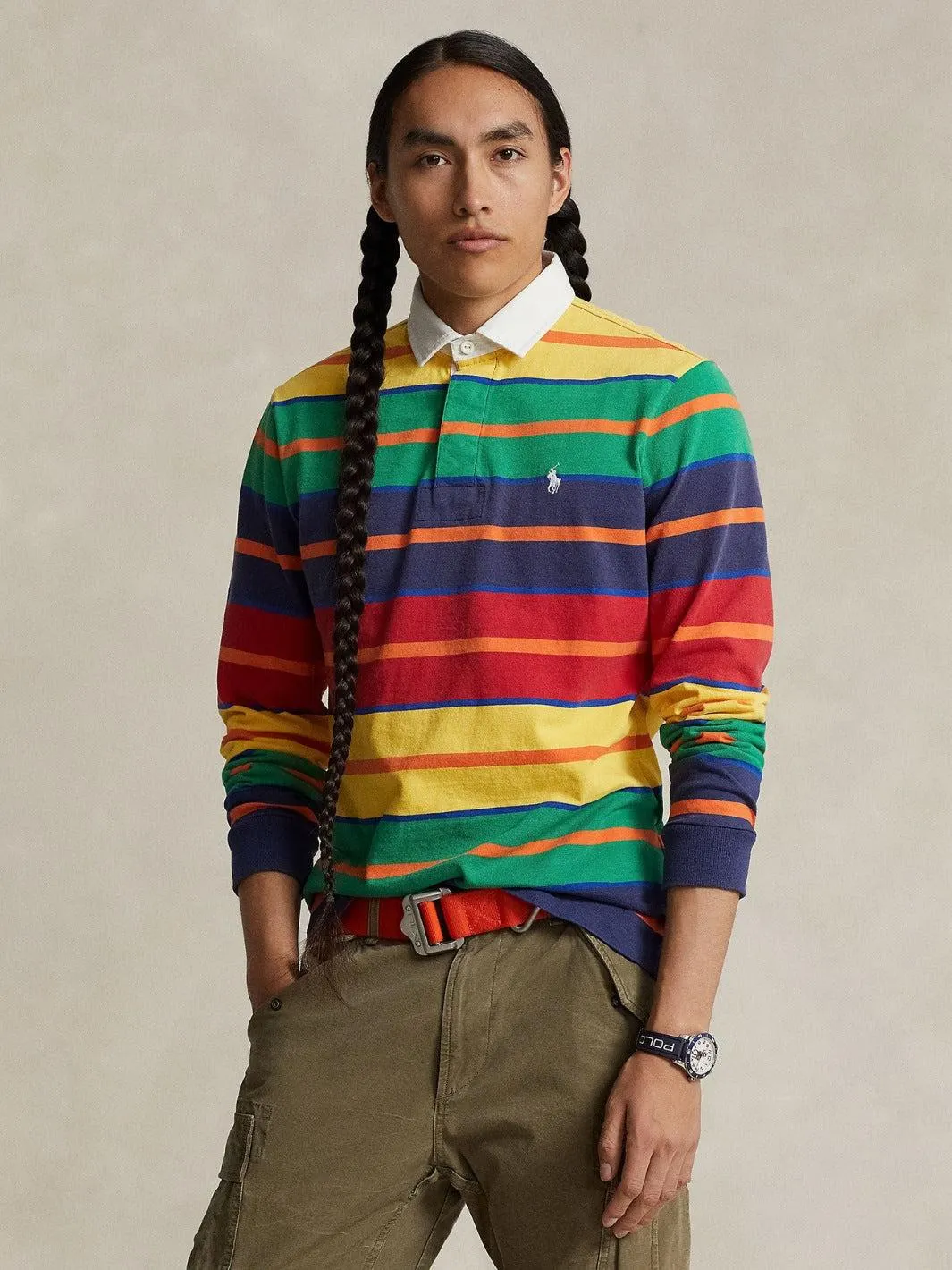 CLASSIC FIT STRIPED JERSEY RUGBY SHIRT Striper