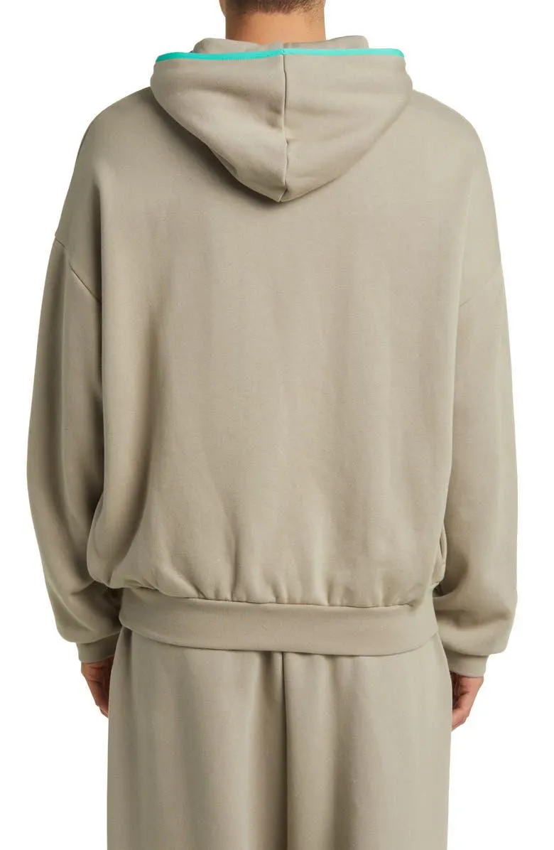 Contrast Trim Hoodie