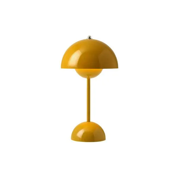 Flowerpot VP9 oppladbar bordlampe, mustard