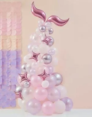 Havfruehale Ballongbue i Lys Rosa, Lilla og Hvit