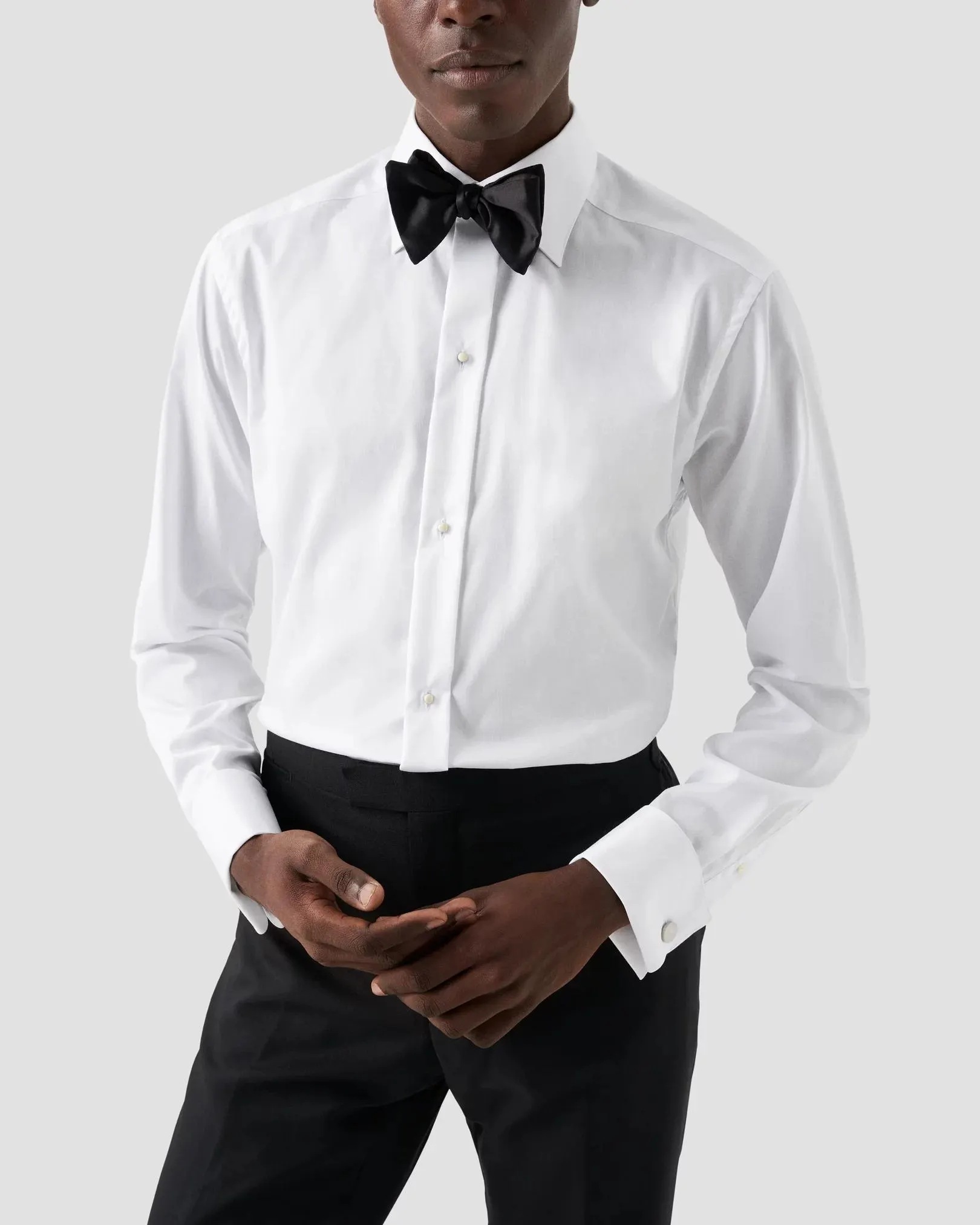 White Signature Twill Evening Shirt