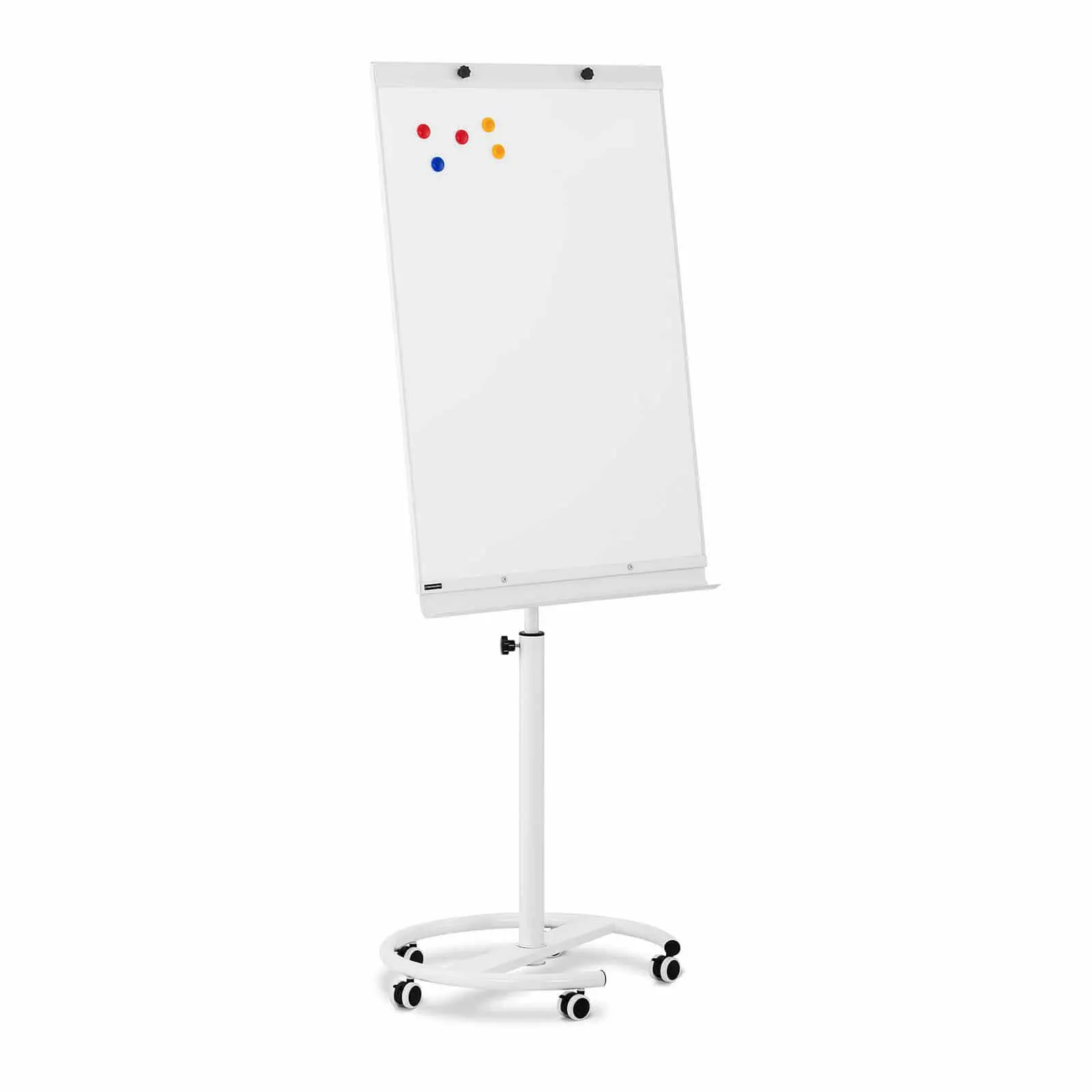 Whiteboard - 70 x 100 cm - magnetisk - høydejusterbar - 5 hjul