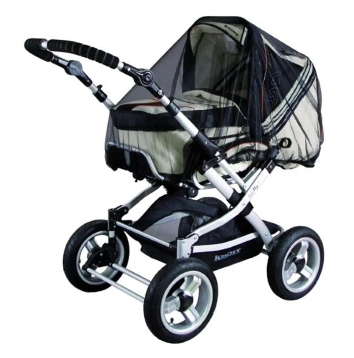 Kaxholmen | Myggnett Barnevogn | Sort