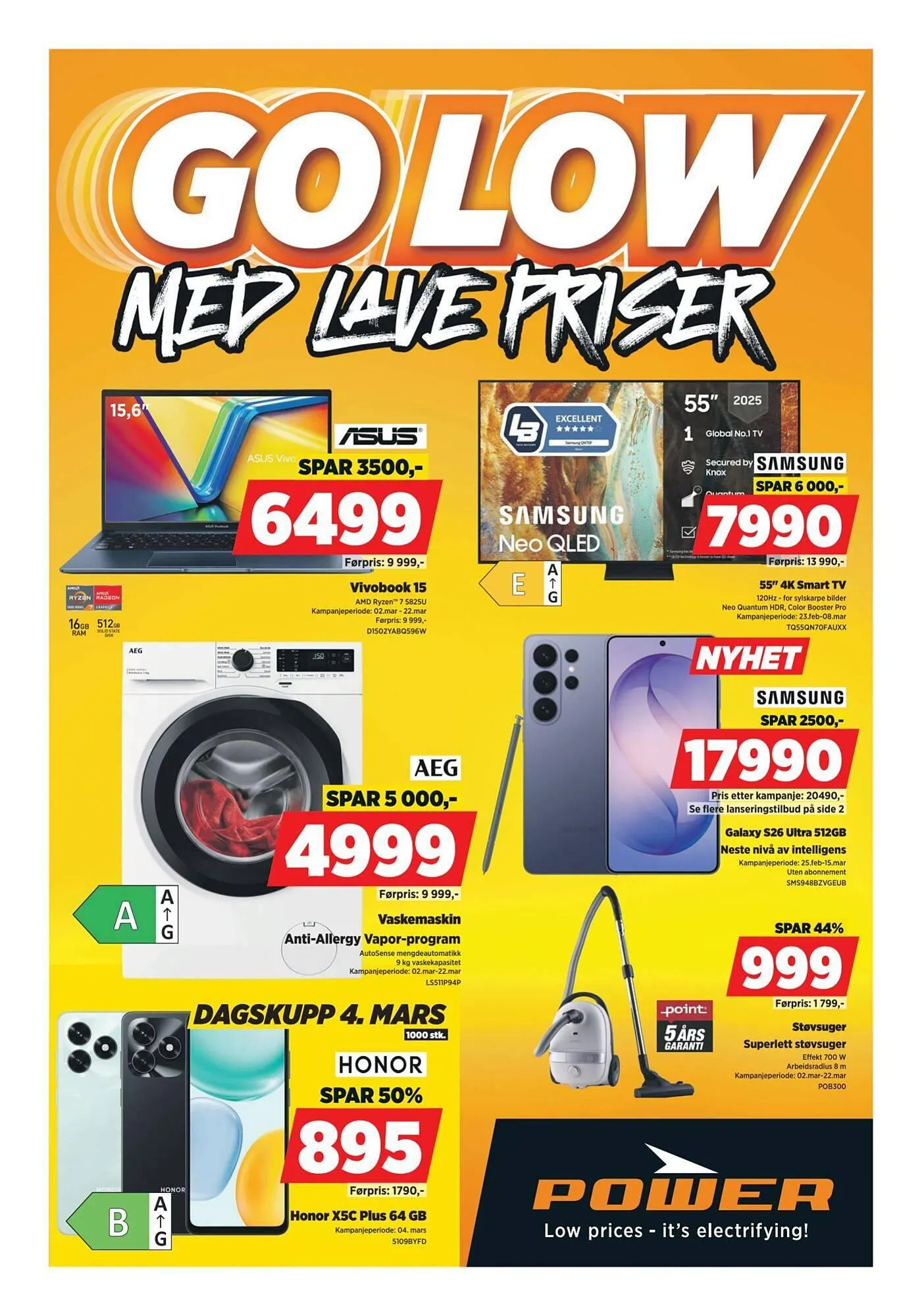 POWER kundeavis fra 2. mars til 8. mars 2026 - kundeavisside 1
