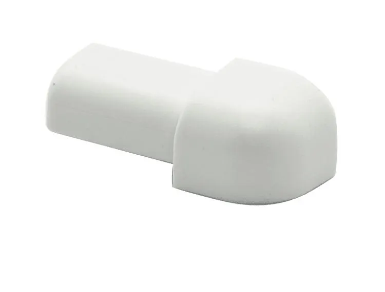 Projolly Quart Hjørne treveis/utvendig Hvit PVC H:12,5mm