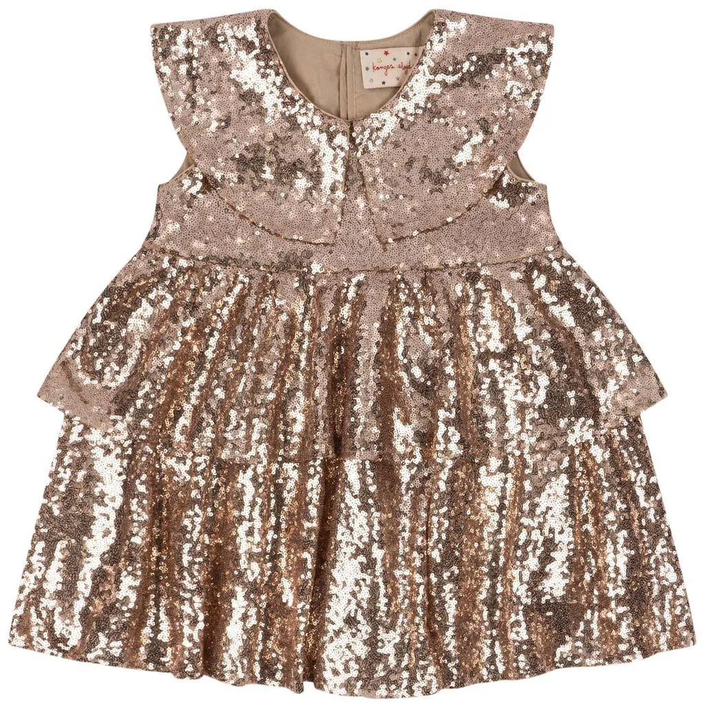 Starla Plajettkjole Gullfarget