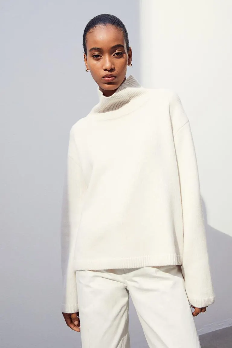 Oversized genser i kasjmirmiks